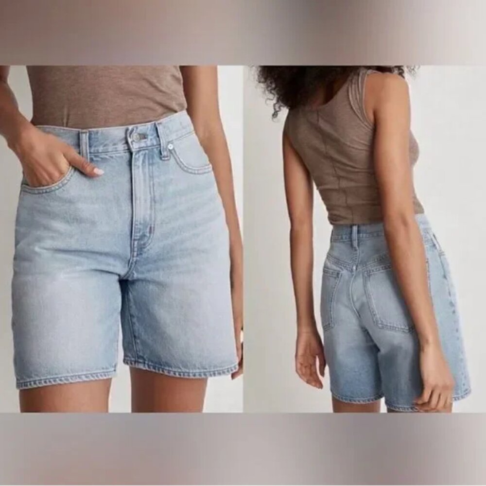 MADEWELL Baggy Jean Shorts in Bessmund Wash Size 31
